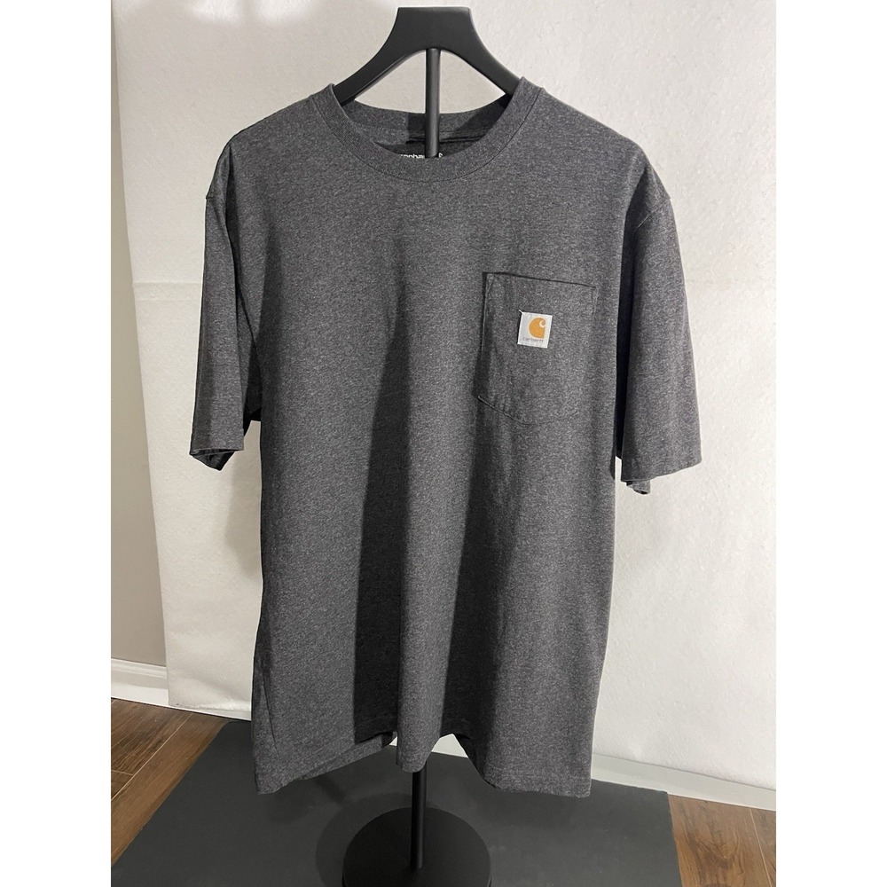 Carhartt Men's Short Sleeve Pocket T-Shirt Size 2XL Loose Fit Gray